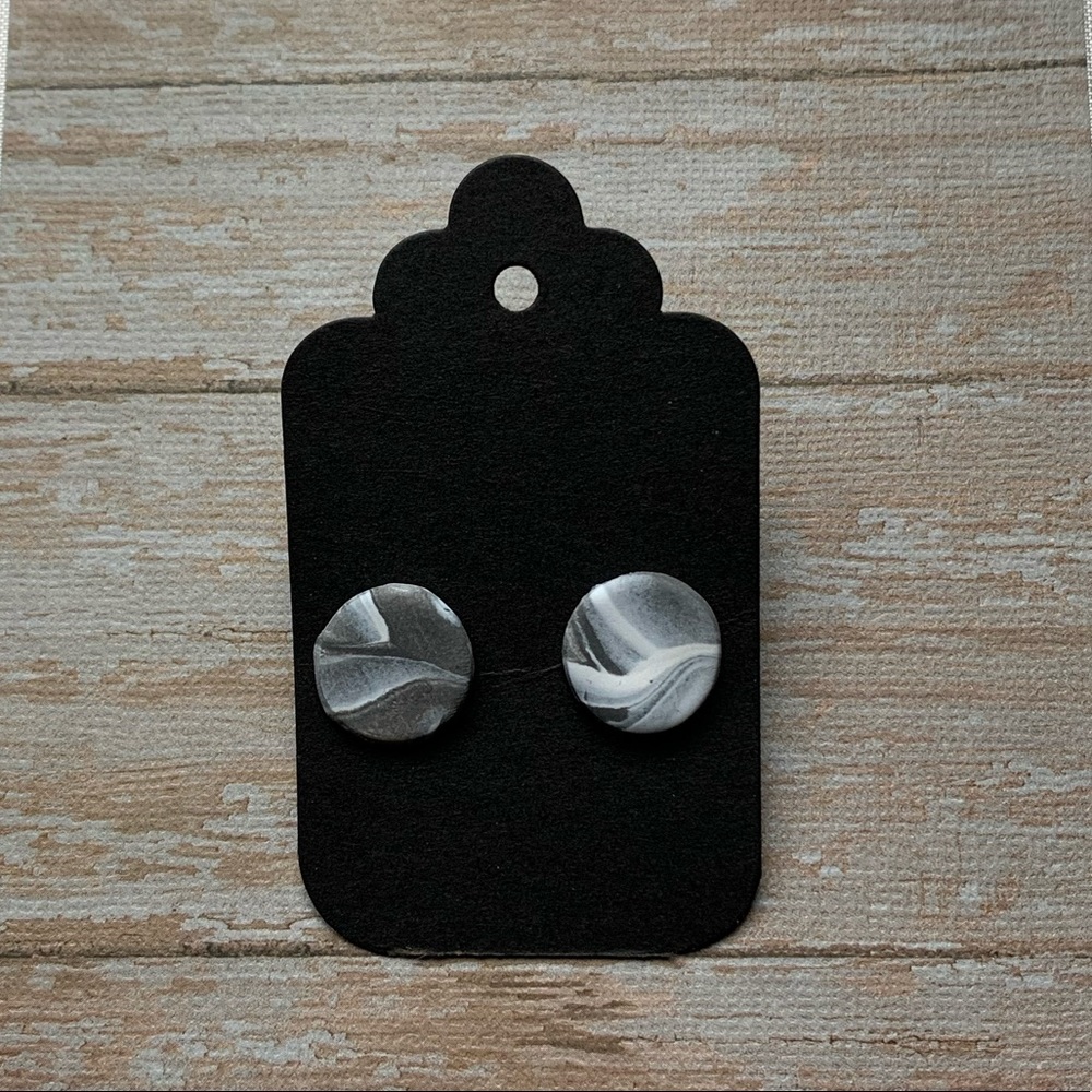 Clay marble earrings